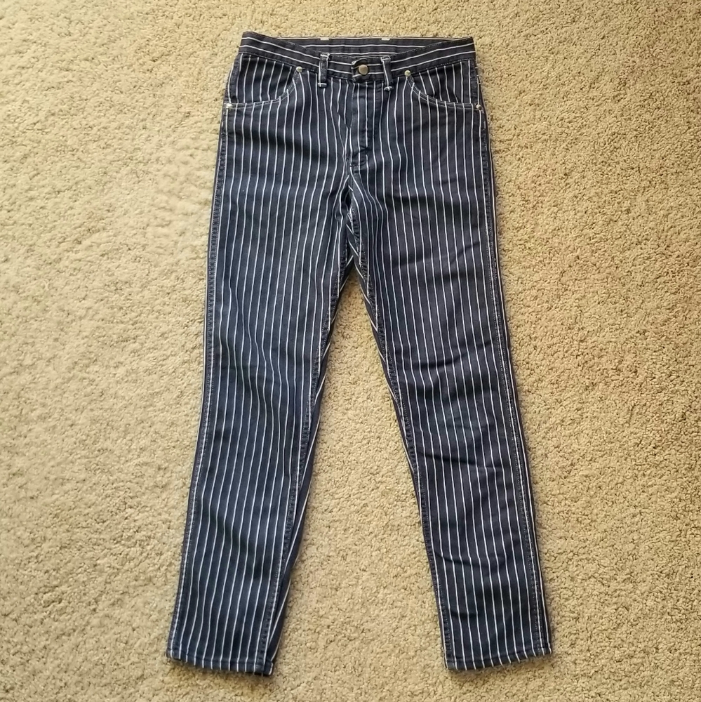 wrangler pinstripe jeans